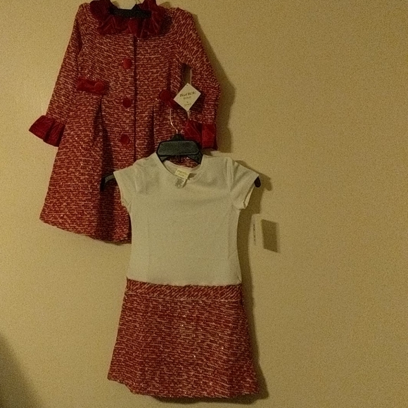 Blueberi gold 2 piece dress set size 6 - Picture 8 of 8